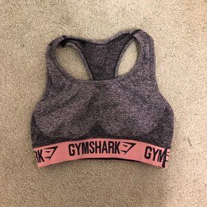 Gymshark flex gray charcol marl pink sports bra